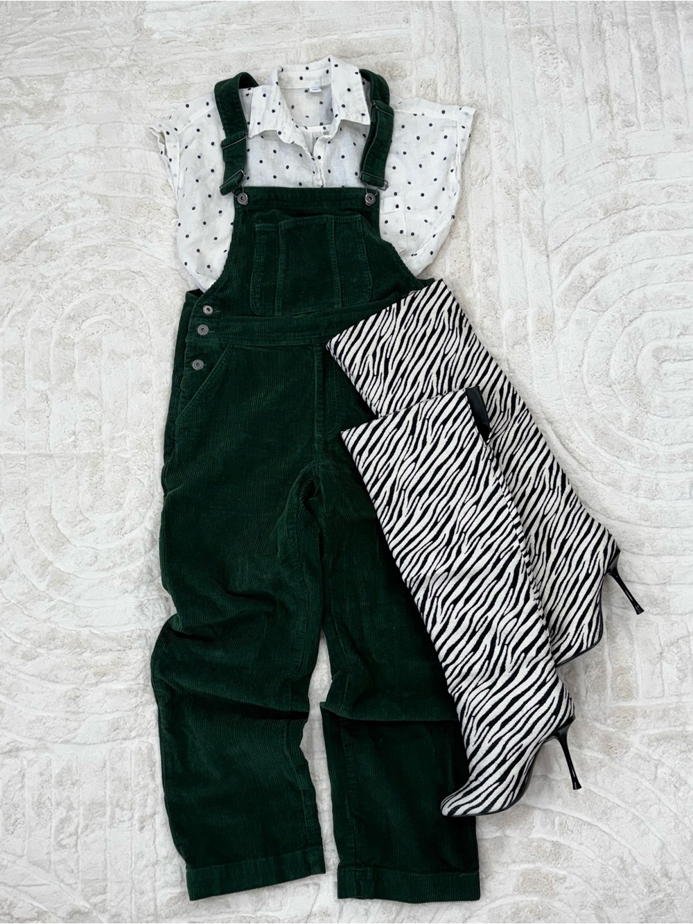 Cotton On Dark Green Corduroy Overalls - Women size S